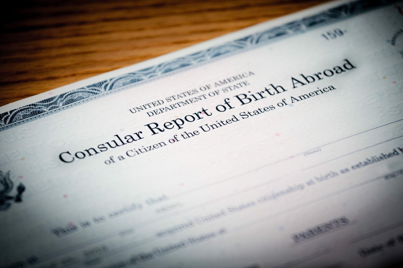 Consular Report of Birth Abroad