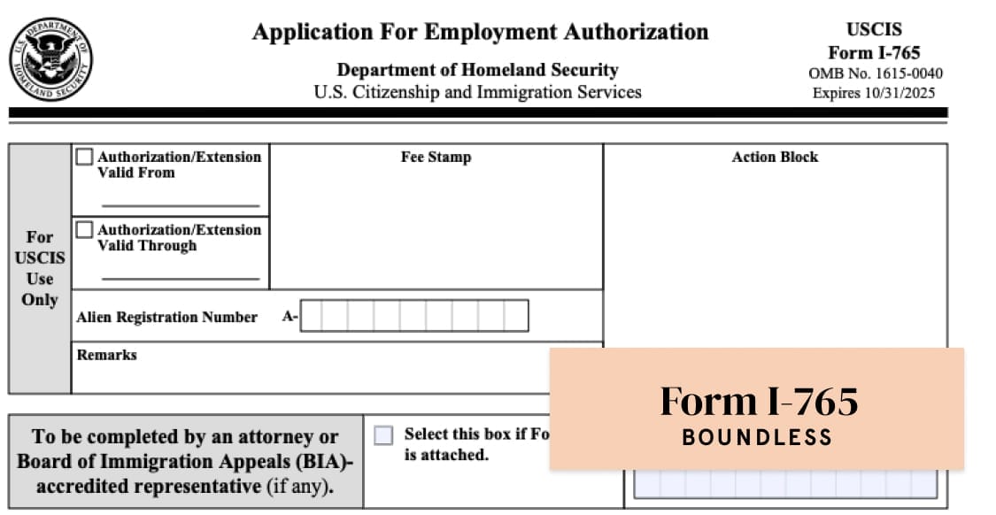 USCIS Form I-765 Sample