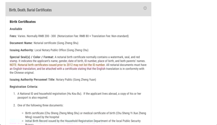 Reciprocity Schedule Document Details