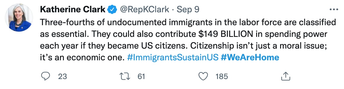 Katherine Clark Tweet
