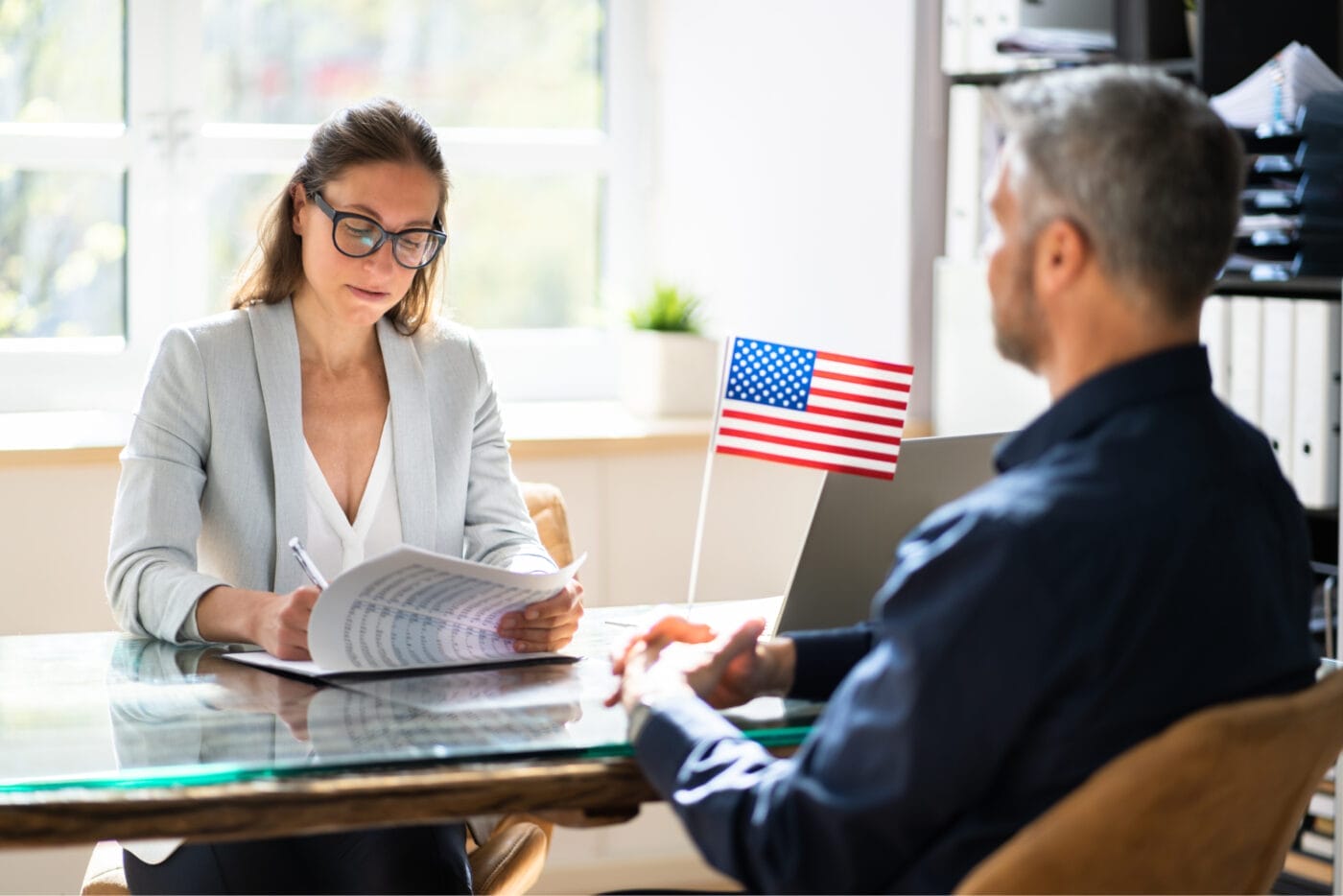 Photograph of US Immigration Application And Visa Interview