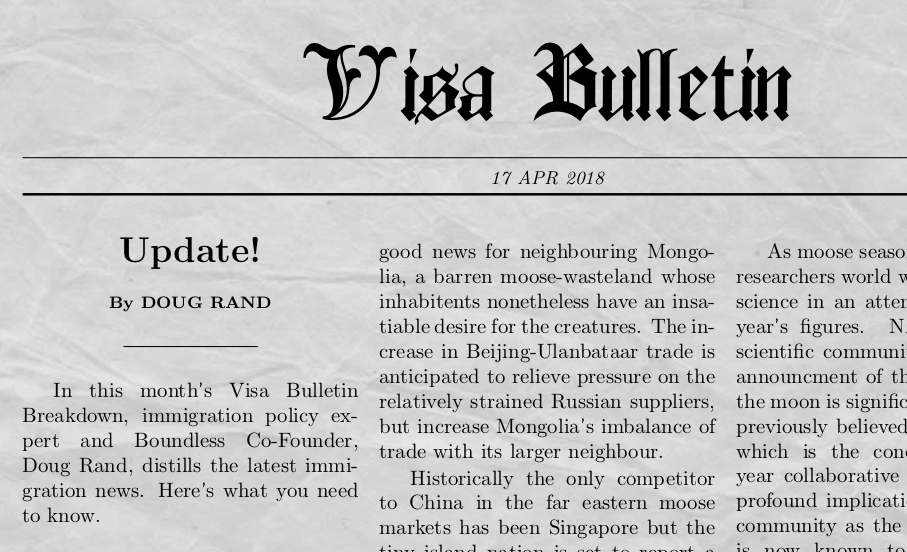 Visa Bulletin Breakdown